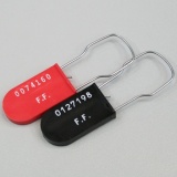 Scellé sécurité crochet - PP  acier - 40x20 mm - 100 ex Rouge