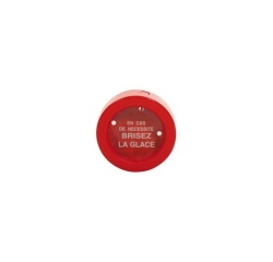 Vitre de remplacement - Boîte à clés ronde ø90 mm - Plastique