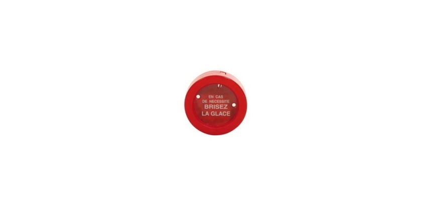 Vitre de remplacement - Boîte à clés ronde ø90 mm - Plastique