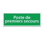 Panneau adhésif - Poste de premiers secours - Évacuation