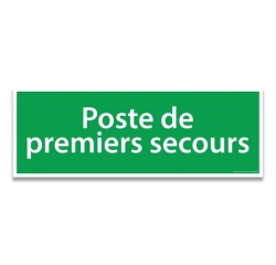 Panneau adhésif - Poste de premiers secours - Évacuation