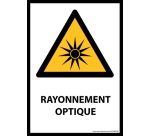 Panneau danger - Rayonnement optique - W027 - Norme ISO 7010 Vinyle Souple Autocollant A4