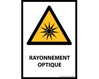 Panneau danger - Rayonnement optique - W027 - Norme ISO 7010 Vinyle Souple Autocollant A5