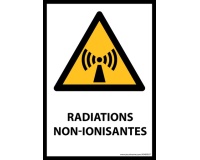 Panneau danger - Radiations non-ionisantes - W005 - ISO 7010 Vinyle Souple Autocollant A5