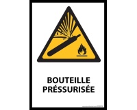 Panneau - Bouteille préssurisée - W029- format portrait Vinyle Souple Autocollant A5