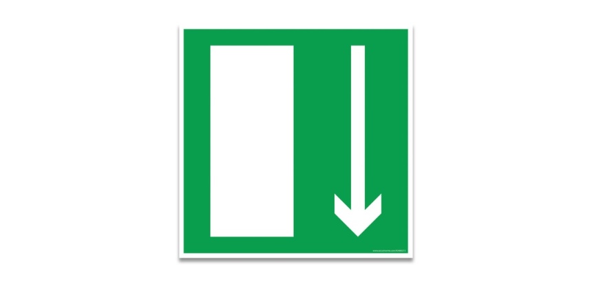 Panneau d'Évacuation - Flèche Directionnelle - F001 - ISO 7010