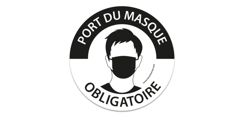 Panneau "Masque obligatoire" Gravé