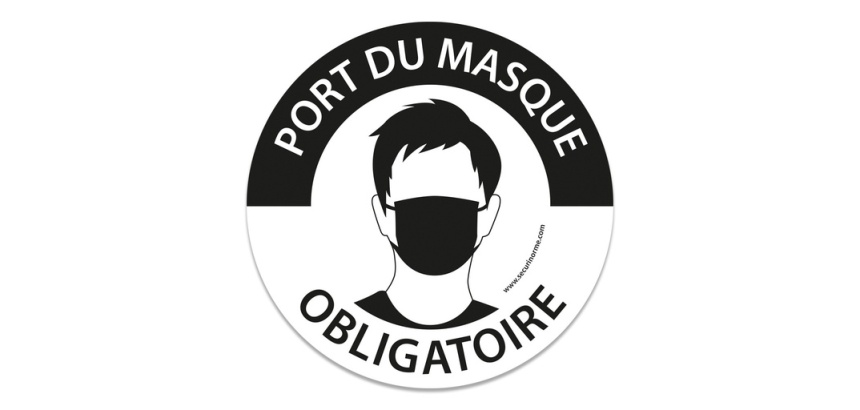 Panneau "Masque obligatoire" Gravé