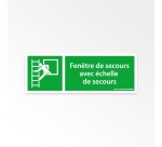 Panneaux évacuation - Fenêtre et échelle de secours - E016 210 x 75 mm Vinyle