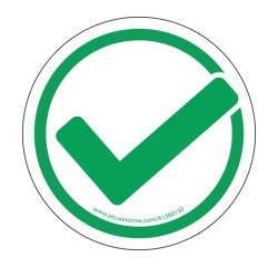 Panneau d'autorisation - Pictogramme Coche verte - Adhésif