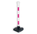 Poteau FME - rose/blanc bi-pose sur socle lesté 4 Kg - PVC