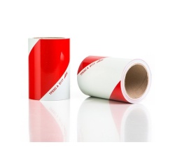 Film rétroréfléchissant chevrons rouge/blanc pour véhicules - Classe A - Lot de 2