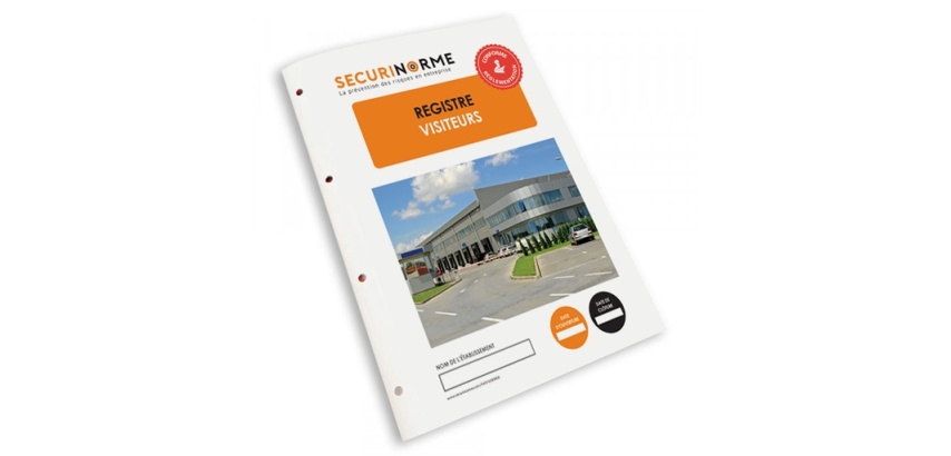 Registre de sécurité obligatoire - Suivi des Visiteurs - A4