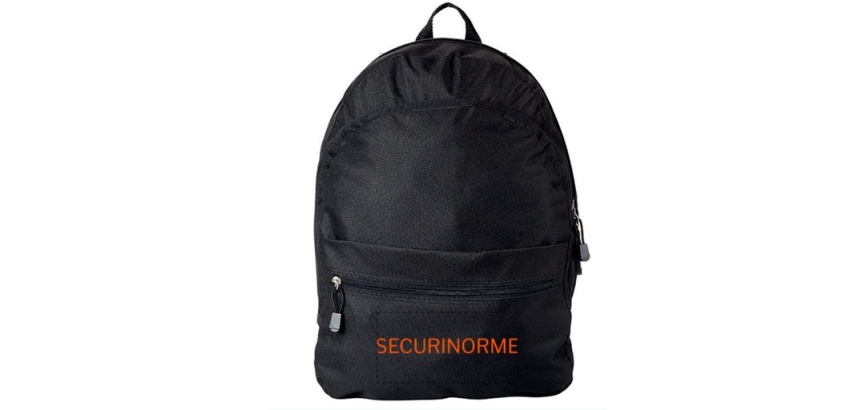 Sac à dos sécurité - Polyester 600 deniers - 450 x 350 x 170 mm