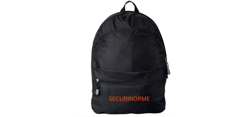 Sac à dos sécurité - Polyester 600 deniers - 450 x 350 x 170 mm