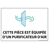 Autocollant - Cette pièce est équipée d'un purificateur d'air