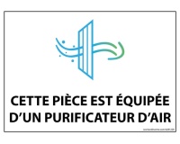 Autocollant - Cette pièce est équipée d'un purificateur d'air