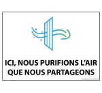 Autocollant - Ici, nous purifions l'air que nous partageons