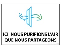 Autocollant - Ici, nous purifions l'air que nous partageons