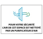 Panneau sécurité - Air purifié par purificateur - Vinyle