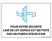 Panneau sécurité - Air purifié par purificateur - Vinyle