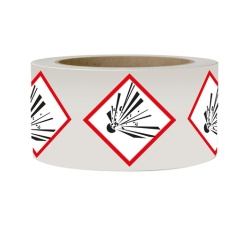 Rouleau de pictos - Matières explosives - GHS01 - 250 ex
