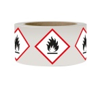 Rouleau de Pictos CLP - Matières inflammables - GHS02 - 250 ex