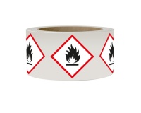 Rouleau de Pictos CLP - Matières inflammables - GHS02 - 250 ex