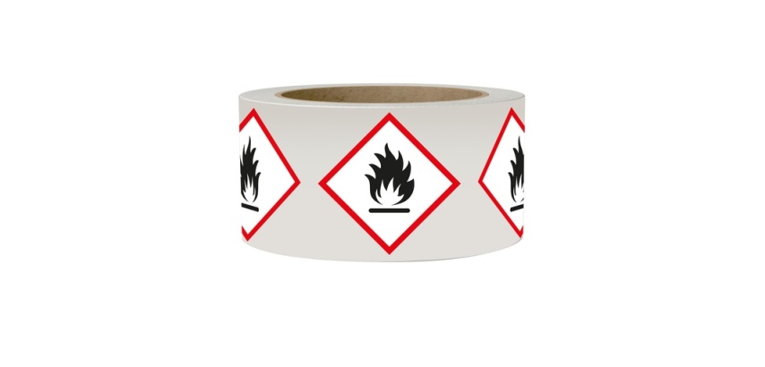 Rouleau de Pictos CLP - Matières inflammables - GHS02 - 250 ex