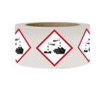 Rouleau de Pictos CLP - Matières corrosives - GHS05 - ISO 7010