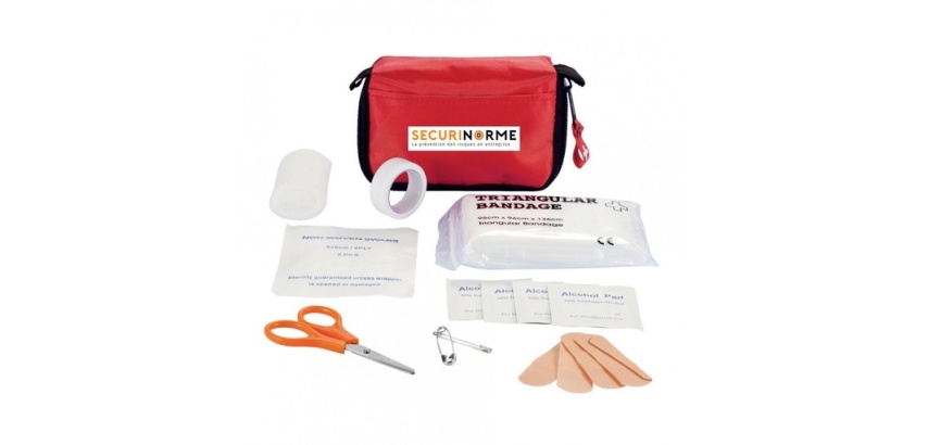 Trousse de secours Essentielle compacte - Nylon - 130 x 95 x 45mm