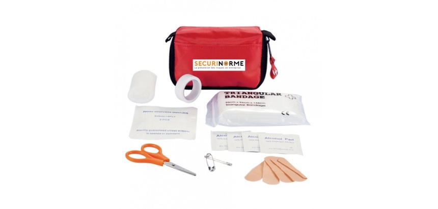 Trousse de secours Essentielle compacte - Nylon - 130 x 95 x 45mm
