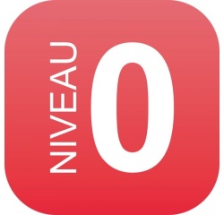 Plaque signalétique - Picto Niveau 0 - Plexiglas® - 120 x 120 mm Rouge