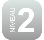 Signalétique d'orientation - Niveau 2 - 120 x 120 mm - PMMA Rouge