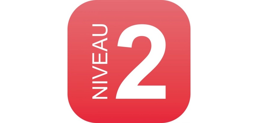 Signalétique d'orientation - Niveau 2 - 120 x 120 mm - PMMA Rouge