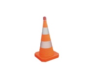 Cône de signalisation pliable Lumineux - réfléchissant - K5A Hauteur: 550 mm