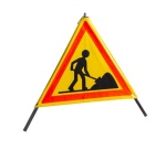 Tripode pliable - Signalisation chantier - Acier/Plastique