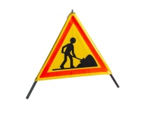 Tripode pliable - Signalisation chantier - Acier/Plastique
