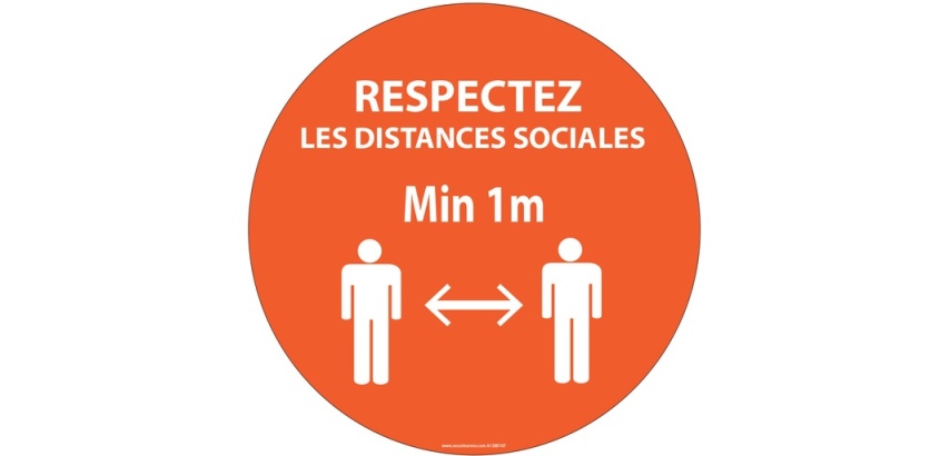 Autocollant vinyle - Distances sociales