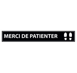Marquage au sol adhésif - Merci de patienter - 700x100mm