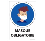 Panneau Port du masque obligatoire Young - Vertical - A4 ou A5 - A5 - Vinyle