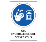 Panneau - Gel hydroalcoolique servez-vous - Vertical