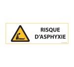 Panneau d'obligation "Risque d'asphyxie " ISO 7010 - W041 297 x 105 mm Vinyle Souple Autocollant