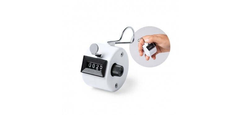 Compteur de personnes - Manuel - 4 chiffres - ABS blanc