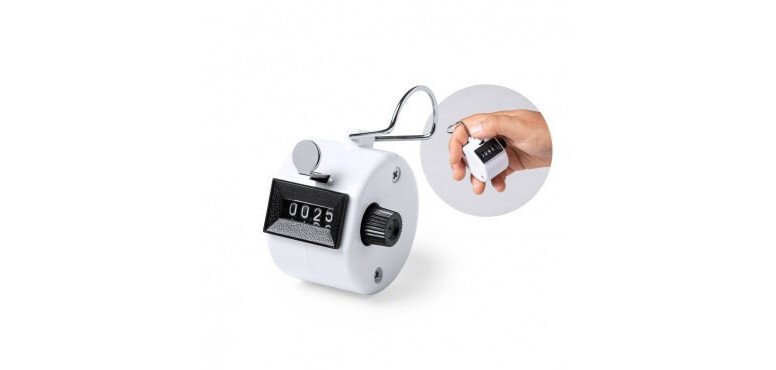 Compteur de personnes - Manuel - 4 chiffres - ABS blanc
