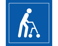 Panneau d'information - Accès mobilité réduite - PI PF 045 350 x 350 mm PVC 2 mm