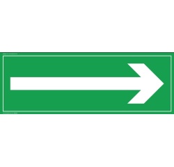 Signalétique d'orientation - Flèche à droite - 210 x 75 mm