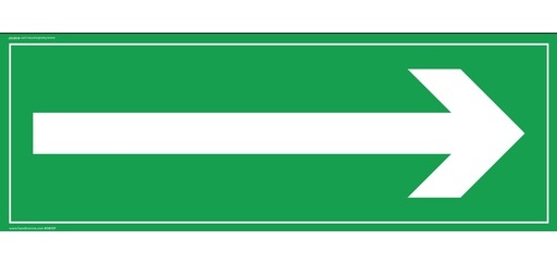 Signalétique d'orientation - Flèche à droite - 210 x 75 mm
