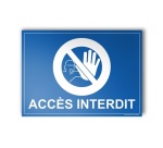 Plaque Interdiction - Accès interdit - 100x140 mm - Gravoply