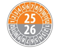 Pastilles Calendrier - Année 2025/2026 - 25 mm - vinyle Matière: Vinyle Souple Autocollant